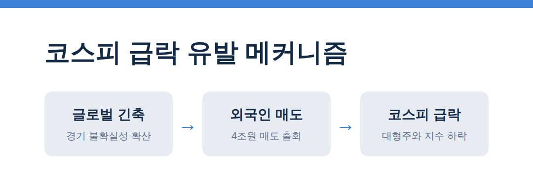 코스피 급락 유발 메커니즘