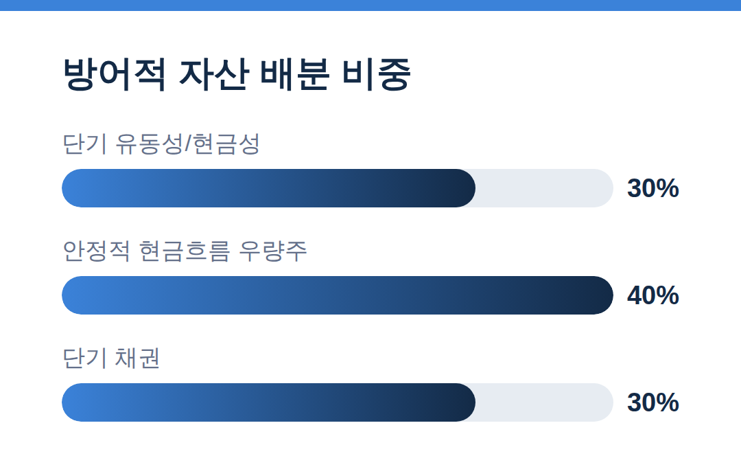 금리 인상보다 무서운 내년의 경고음 방어적 자산 배분 비중 - 금리 인상