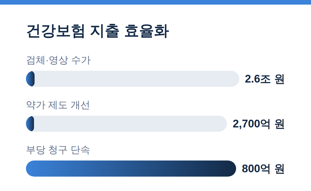 건강보험 지출 효율화 - 건강보험료율 동결