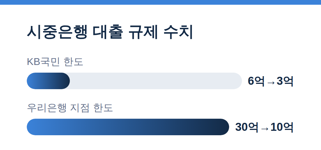 시중은행 대출 규제 수치 - 대출 오픈런