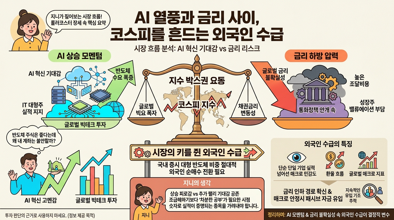 AI 열풍과 금리 사이, 코스피를 흔드는 외국인 수급