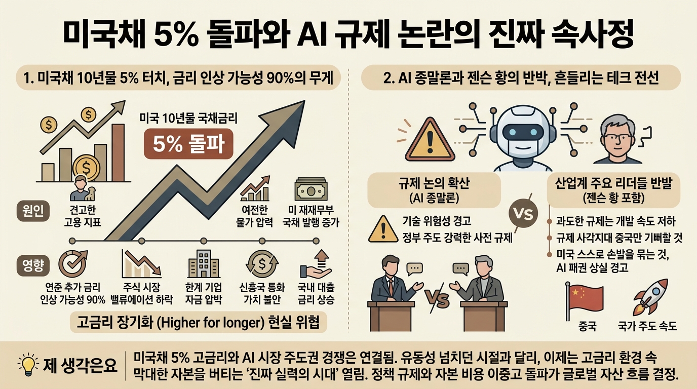 미국채 5% 돌파와 AI 규제 논란의 진짜 속사정 미국채 5% 돌파와 AI 규제 논란의 진짜 속사정 - 미국채 10년물
