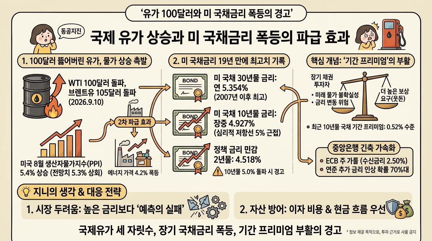 유가 100달러와 미 국채금리 폭등의 경고 - 기간 프리미엄