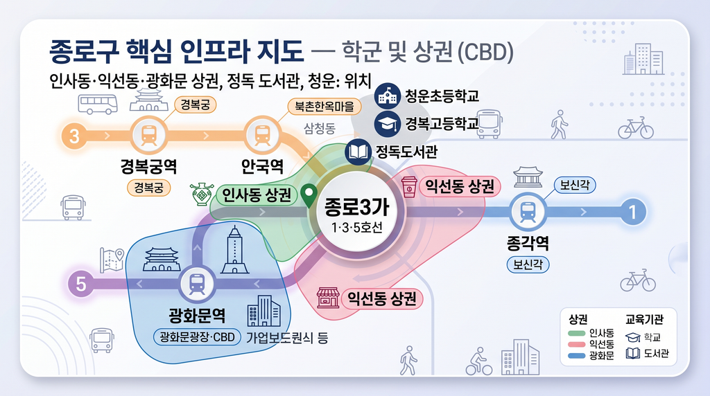 종로 인프라 지도